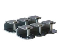 Miroytengo Pack 6 Abrazaderas metálicas para somier de Tubo 30x30 mm, Sistema antiruido de Gran Estabilidad y Resistencia.