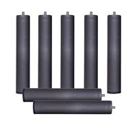 Miroytengo Pack 7 Patas cilíndricas Metalicas Altura Especial, Antiruido para Base Tapizada o Somier (25 cm)