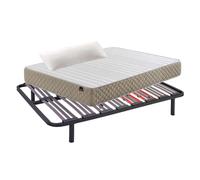 Miroytengo Pack Ahorro Lowcost Descanso Completo 90x190 cm (colchón + Somier+ Patas+ Almohada) Negro - 90x190 cm