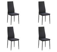 Miroytengo Pack de 2 o 4 Sillas Avat para Salón Comedor 43x93x43 cm (Pack 4 Negro)