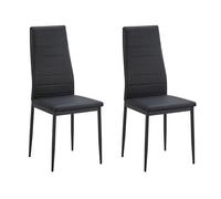 Miroytengo Pack de 2 Sillas Avat para Salón Comedor Estilo Moderno en Color Negro 42x96x52 cm