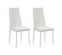 Miroytengo Pack de 2 Sillas Blancas para Salón Comedor, Sillas Avat Moderno en Blanco 42x96x52 cm