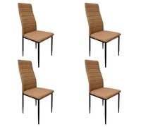Miroytengo Pack de 4 Sillas Marrónes para Salón Comedor, Sillas Avat Moderno en Marrón 43x93x43 cm