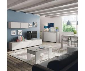 Miroytengo Pack Muebles Salón Comedor Plutón III (Mueble Modular+Mesa Centro+Mesa Comedor+aparador)