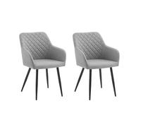 Miroytengo Pack 4 Sillas Comedor Rombo, Juego 4 Sillas Salón Tapizadas, Sillas Sala de Estar - Gris