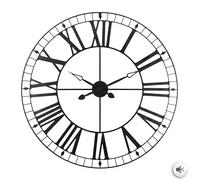 Miroytengo Reloj de Pared para Salón y Comedor Tibor, Diseño Elegante Color Negro 88 cm, Moderno y Decorativo