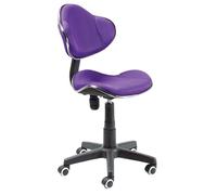 Miroytengo Silla de Escritorio Bambola para Oficina en Estilo Moderno en Color Morado con Estructura Metal Negro 53x82x53 cm