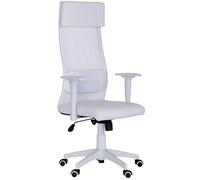 Miroytengo Silla de Escritorio Office Transpirable Color Blanco cojín Lumbar Oficina Moderna