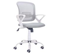 Miroytengo Silla De Oficina Giratoria Perta Color Gris y Blanco