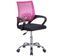 Miroytengo Silla de Oficina Vita despacho Rosa Negro giratoria apoyabrazos Refuerzo Lumbar Tejido 3D Transpirable Metal 58x81x54 cm
