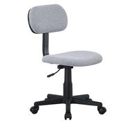 Miroytengo Silla Escritorio Juvenil Lucky, Silla Estudio Dormitorio Giratoria Tela Gris 44x75-87x43 cm