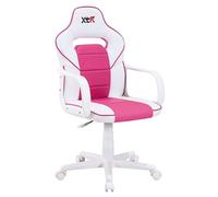 Miroytengo Silla Estudio Gamer Vanellope Elevable Color Blanco y Rosa con Ruedas y Reposabrazos 60x108x60 cm