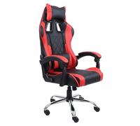 Miroytengo Silla Gamer Legend Negro y Rojo cojín Lumbar y reposacabezas Material Tela Estructura Metal 63x120x66 cm