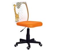 Miroytengo Silla Infantil Pintame Jirafa en Color Naranja y Blanco con Ruedas. Rotuladores Incluidos 77x39 cm