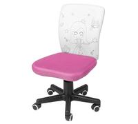 Miroytengo Silla Infantil Pintame Princesa en Color Rosa y Blanco con Ruedas. Rotuladores Incluidos 77x39 cm