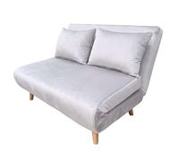 Miroytengo Sillón Cama 2 Plazas Nórdic Duo, Sofá Estilo Futón, Apertura Clic-Clac Gris Claro 118 cm