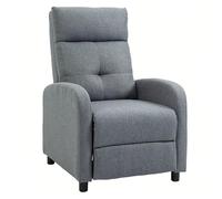 Miroytengo Sillón Relax Reclinable, Sillón para Salón Denmark Tapizado en Poliéster Transpirable Gris 67x98x87 cm