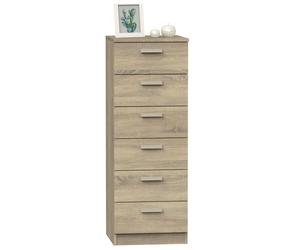 Miroytengo Sinfonier Tibet Color Cambrian 6 Cajones Cómoda Habitación Juvenil Matrimonio Mueble 110x40x40 cm Madera Claro -