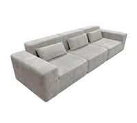 Miroytengo Sofá Modular Horizon 3 plazas Salón Comedor Gris Claro 307 cm