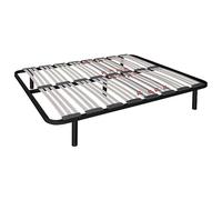 Miroytengo Somier 105x200 cm multiláminas con 7 Patas, con Reguladores Lumbares, Firmeza Adaptable, Tubo 40x30 mm y Laminas de Haya Natural