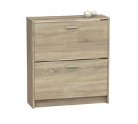 Miroytengo Zapatero 2 puertas Tibet Recibidor con Posibilidad de colgar en Pared Color Roble Cambrian 82x74x25 cm Madera claro -