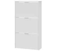 Miroytengo Zapatero en Blanco Brillo Melamina, Organización y Decoración, 60x113x22 cm, para Espacios Reducidos