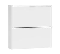 Miroytengo Zapatero Recibidor Armario Color Blanco Mate Fabricado en Melamina Ideal para Almacenamiento de Calzado 75 cm