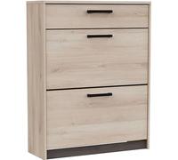 Miroytengo Zapatero Watson de Recibidor Estilo Industrial en Color Roble Kronberg y Roble Waterford con 2 Puertas y 1 Cajón 80x102x29 cm