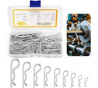 MirraSwit 120 Piezas R Clips de Retención, Pasadores Partidos, R Cotter Pine, Pasadores de Chaveta, Tractor Pin Clips, Con caja de almacenamiento para Coches, Herramientas de Jardín(1-4mm)