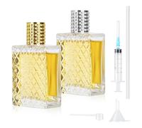 MirraSwit 2 PCS Atomizador Perfume Recargable, 100ML Bote Perfume Portatil, Bote Spray Pulverizador Pequeño, Frasco de Perfume de Vidrio Vacía con Atomizador para Mujeres o Niñas
