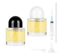 MirraSwit 2 Piezas 30ml Atomizador Perfume Recargable, Atomizador perfume Vidrio, Transparencia Vaporizador Perfume para Hombre Mujeres Niñas Viajes Cosmética