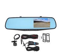 Mirror Dash CAM con Lente Dual HD 1080P y Pantalla LCD de 4,3 Pulgadas, cámara de Espejo retrovisor antideslumbrante para vehículos, estabilización electrónica de Imagen, (Sin Tarjeta de Memoria)