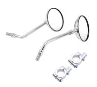 Mirror de manillar de bicicletas - Metal a prueba de choque retrovisor de visión espejo | Lente convexa de visión retro, lente convexa, reflejo seguro, espejo de ciclismo duradero para el manillar, se