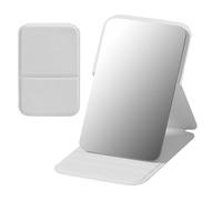Mirror de tocador de alta definición - Cubierta de espejo de maquillaje plegable sin marco | Soft PU Mirror Diario, accesorio de belleza liviano para bolsas de encimera de dormitorio o configura