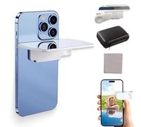 Mirror Effect Lens - Capture Stunning Reflections Instantly, Adjustable HD Glass Smartphone Photography Reflection Clip Kit, Adjustable HD Glass Vertical Clip on Selfie Mirror (White,1PC)