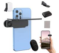 Mirror Effect Lens-Capture Stunning Reflections Instantly,New Upgrade Adjustable HD Glass Smartphone Photography Flip Mirror for Android & iOS Smartphones (Black,with Remote Control)
