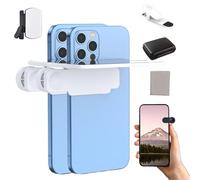 Mirror Effect Lens-Capture Stunning Reflections Instantly,New Upgrade Adjustable HD Glass Smartphone Photography Flip Mirror for Android & iOS Smartphones (2PCS-White,Regular Model)