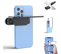 Mirror Effect Lens - Capture Stunning Reflections Instantly, Smartphone Camera Mirror Reflection Clip Kit for iPhone, Adjustable HD Glass Smartphone Photography Flip Mirrors (Black)