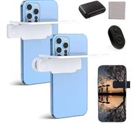 Mirror Effect Lens - Capture Stunning Reflections Instantly, Smartphone Camera Mirror Reflection Clip Kit, Adjustable HD Glass Vertical Clip on Selfie Mirror for Photography (2B,with Control)