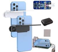 Mirror Effect Lens - Capture Stunning Reflections Instantly, Smartphone Camera Mirror Reflection Clip Kit, Adjustable Angle Mobile Phone Camera Mirror Clip, Photography Reflection Kit (Black+White)