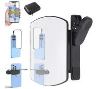 Mirror Effect Lens - Capture Stunning Reflections Instantly, Smartphone Camera Mirror Reflection Clip Kit. Clip Reflection Mirror for Phone Back Camera, for Outdoor Travel Photography (Black)