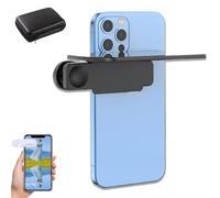 Mirror Effect Lens - Capture Stunning Reflections Instantly, Smartphone Camera Mirror Reflection Clip Kit, Adjustable Angle Phone Camera Mirror Clip, for Travel Photography (Black)