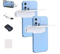 Mirror Effect Lens - Capture Stunning Reflections Instantly, Smartphone Camera Mirror Reflection Clip Kit, Adjustable HD Glass Smartphone Photography Flip Mirrors, for Travel Photography (White*2)