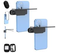 Mirror Effect Lens - Capture Stunning Reflections Instantly, Smartphone Camera Mirror Reflection Clip Kit, Adjustable HD Glass Vertical Clip on Selfie Mirrors for Travel Photography (Black*2)
