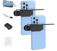 Mirror Effect Lens - Capture Stunning Reflections Instantly, Smartphone Camera Mirror Reflection Clip Kit, Adjustable HD Glass Smartphone Photography Flip Mirrors, for Travel Photography (Black*2)