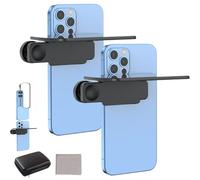 Mirror Effect Lens - Capture Stunning Reflections Instantly, Smartphone Camera Mirror Reflection Clip Kit, Glass Smartphone Photography Reflection Kit, for Travel Photography (Black,2 Pcs)