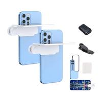 Mirror Effect Lens - Capture Stunning Reflections Instantly,Smartphone Camera Mirror Reflection Clip Kit,Adjustable Hd Glass Vertical Clip On Selfie Mirror for Outdoor Travel Photography (White,2*Pcs)