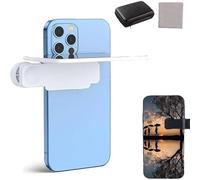 Mirror Effect Lens - Capture Stunning Reflections Instantly, Smartphone Camera Mirror Reflection Clip Kit, Adjustable HD Glass Vertical Clip on Selfie Mirror for Photography (White,NO Control)