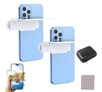 Mirror Effect Lens - Capture Stunning Reflections Instantly, Smartphone Camera Mirror Reflection Clip Kit, Adjustable Angle Mobile Phone Camera Mirror Clip, for Travel Photography (White*2)