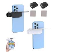 Mirror Effect Lens - Capture Stunning Reflections Instantly, Smartphone Camera Mirror Reflection Clip Kit, Adjustable HD Glass Vertical Clip on Selfie Mirrors(Black) (White+Black)